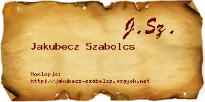 Jakubecz Szabolcs névjegykártya